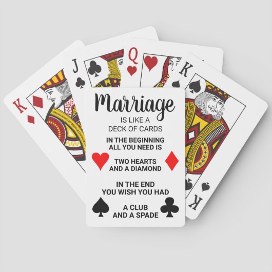 結おもしろい婚はカジノカード結婚だ トランプ (裏面)