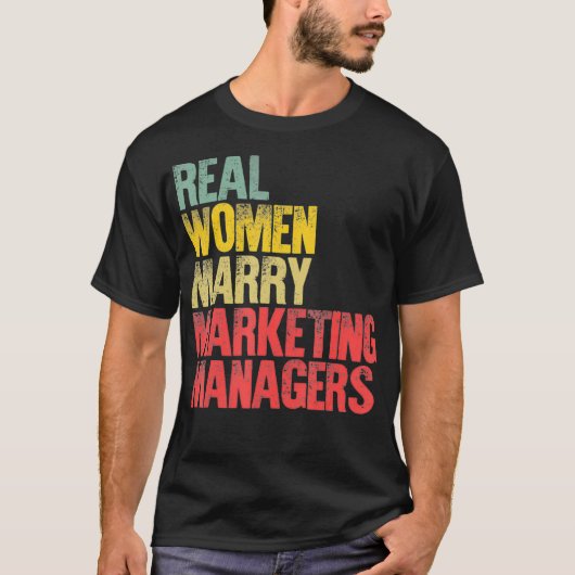 結おもしろい婚実在女がマーケティング管理者 Tシャツ (正面)