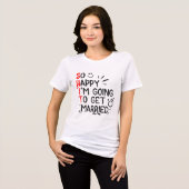 結おもしろい婚笑わされる贈新婦結婚 トライブレンドTシャツ (正面全面)