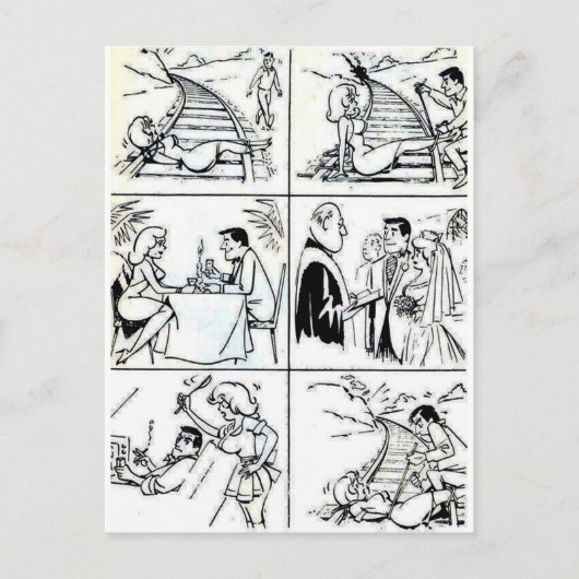 結おもしろい婚/デートすること人間関係周期 ポストカード (正面)