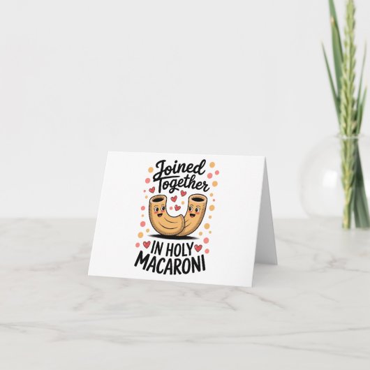 結おもしろい結婚婚婚約 招待状 (正面)