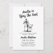 結お洒落び結び手描き 招待状 (正面)