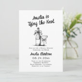 結お洒落び結び手描き 招待状 (スタンド正面)