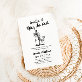 結お洒落び結び手描き 招待状