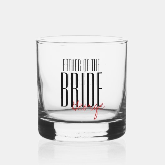結はっきりした婚パーティー「花嫁の父」 ウイスキーグラス (正面)