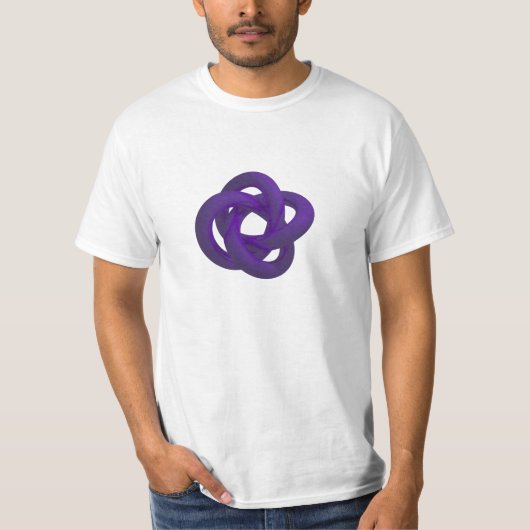 結ばれたトルス-紫色 Tシャツ (正面)