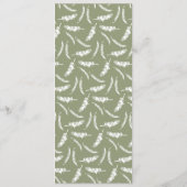 結ばれたヤシの木モダンクラシックのトロピカル結婚ス メニュー (裏面)