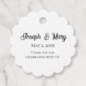 "結ばれた今、ゴルフを始めよう" ウェディング フェイバータグ (裏面)