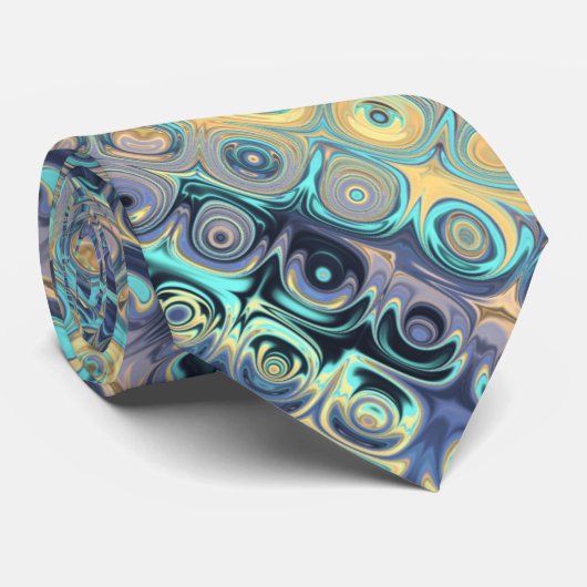 結ばれた孔雀はレトロの抽象芸術に羽をつけます ネクタイ (ロール)