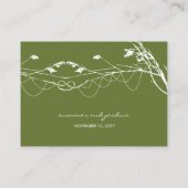 結ばれた愛の木むき出しの枝シンプルの結婚枝 プレイスカード (裏面)