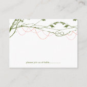 結ばれた愛の木むき出しの枝シンプルの結婚枝 プレイスカード (正面)