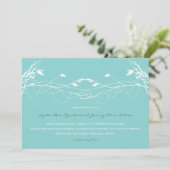 結ばれた愛ツリーブランチの結婚式招待状カード 招待状 (スタンド正面)