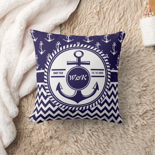 結ばれる海上旅行のカップル結婚式または記念日の結び目 クッション (ブランケット)