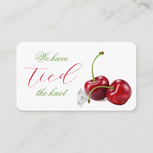 結びのキリストン チェリー サンクス ウェディング エンクロージャーカード (正面)