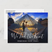 「結びました」スクリプト写真 ウェディング エロープメント 案内ポストカード (正面/裏面)