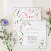 結びエレガント目のワイルドフラワーシャワーを結んでいる 招待状