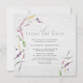 結びエレガント目のワイルドフラワーシャワーを結んでいる 招待状 (正面)