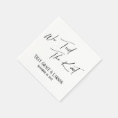 結びエレガント目を結びシンプルた手書き文字 スタンダードカクテルナプキン (角)