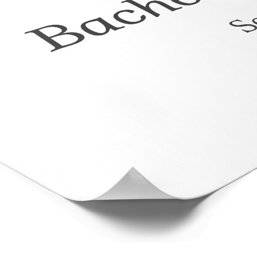 結びエレガント目ピンクの弓バチェロレッテ ポスター (角)