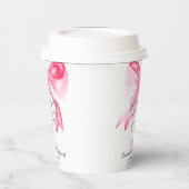 結びエレガント目ピンクの弓バチェロレッテ 紙コップ (左)