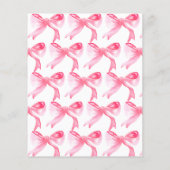 結びエレガント目ピンクボウブライダルシャワーゲーム (裏面)