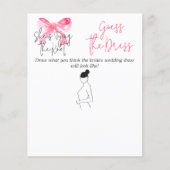 結びエレガント目ピンクボウブライダルシャワーゲーム (正面)