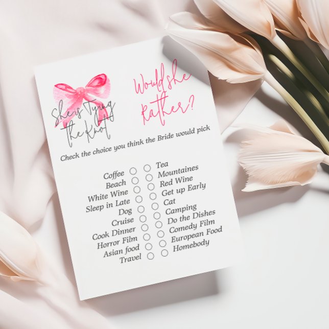 結びエレガント目ピンクボウブライダルシャワーゲーム (クリエイターアップロード済み)