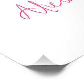 結びエレガント目ピンクボウブライダルシャワー ポスター (コーナー)