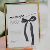 結びエレガント目ミモサバー結びゴシックブラックボウ 台座サイン