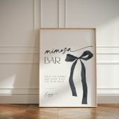 結びエレガント目ミモサバー結びゴシックブラックボウ 台座サイン