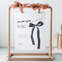 結びエレガント目ミモサバー結びゴシックブラックボウ 台座サイン