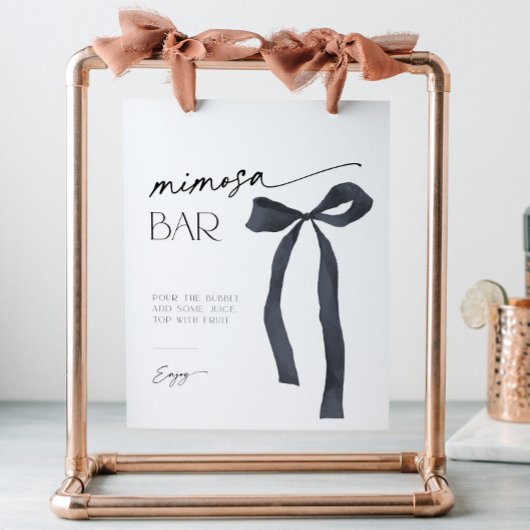 結びエレガント目ミモサバー結びゴシックブラックボウ 台座サイン