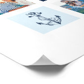 結びカスタム目を結ぶ写真コラージュ ポスター (角)