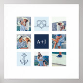 結びカスタム目を結ぶ写真コラージュ ポスター (正面)