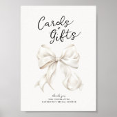 結びカードとギフトテーブルサインを結ぶ ポスター (正面)