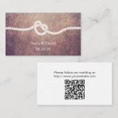 結びグランジ目のウェブサ結婚イト挿入 エンクロージャーカード (正面/裏面)