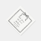 結びシンプル目ナプキンを結ぶ手描き靴 スタンダードカクテルナプキン (角)