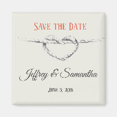 結びパーソナライズされた目を結ぶ/日付磁石を保存する マグネット (正面)