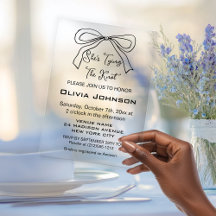 結びモダン目ブラックボウブライダルシャワー