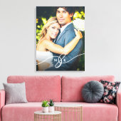 結び付きアンパサンドシンプルモノグラ結婚ム写真 キャンバスプリント (インサイチュ (リビング))