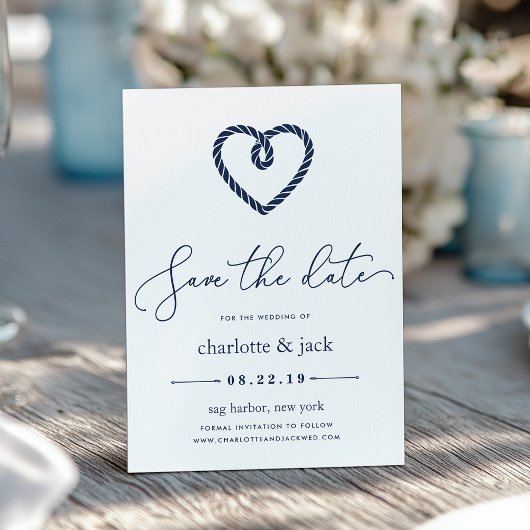 結び付きハート日付カードの保存 セーブザデート