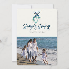 結び付き青いリボン シーズンカード