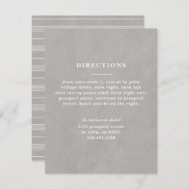 結び図解入りの、写真付きの目の方向カード – グレー