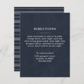 結び図解入りの、写真付きの目の方向カード – ネイビー (正面/裏面)