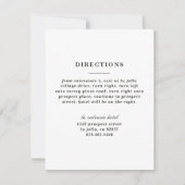 結び図解入りの、写真付きの目の方向カード – 黒 (正面)