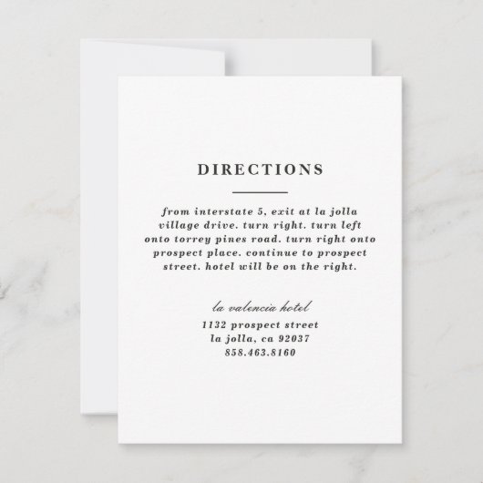 結び図解入りの、写真付きの目の方向カード – 黒 (正面)