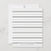 結び図解入りの、写真付きの目の方向カード – 黒 (裏面)