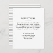 結び図解入りの、写真付きの目の方向カード – 黒 (正面/裏面)