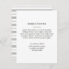 結び図解入りの、写真付きの目の方向カード – 黒