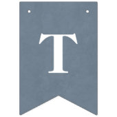 結び図解入りの、写真付きの目バナーフラグ – 青い灰色 バンティングフラッグ (第2の旗)